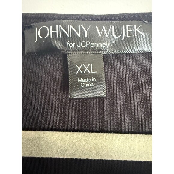 NEW Wujek Womens Rhinestone Tank Top 2X Oversized Black Knit Pullover Designer - Picture 3 of 9